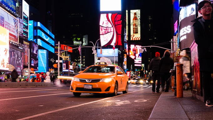photo de Taxi sur Time Square à New York